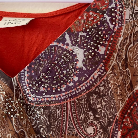 Orange sleeve less top - Picture 2 of 2